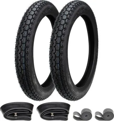 Obrázek produktu pro 2x VeeRubber VRM015 2.75-16 (2 3/4 x 16) 43P TT pneumatiky + duše + páska na ráfek