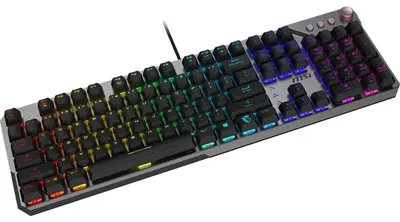 Obrázek produktu pro MSI STRIKE 600, Kabel, USB, Mechanický spínač, QWERTY, RGB LED, Černá
