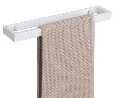 Immagine prodotto di Portasciugamani autoadesivo - Anello portasciugamani - 30 cm - Acciaio inossidabile - Bianco