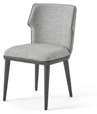 Produktbild von Grau Stuhl Esszimmerstuhl Polsterstuhl Relaxstuhl Holzstuhl Designerstuhl