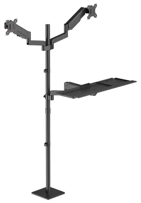Obrázok produktu pre myWall MYW HP124L - Arbeitsstation 2x Monitor-+ Tastaturhalterung