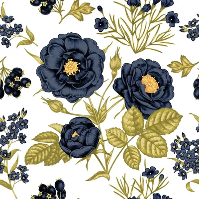 Image de OUTDOOR DECOSTOFFS OXFORD - Motif Roses noires