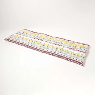 Obrázek produktu pro HOMESCAPES Polštář na 3místnou lavici, 100% bavlna, zelená Osaka