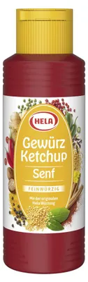 Obrázek produktu pro Hela Kořeněný kečup s hořčicí, jemně pikantní, univerzální použití, 300 ml