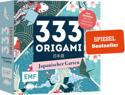 Immagine prodotto di 333 Origami – Japanischer Garten, hochwertiges Origami-Papier mit Anleitungen und 333 feinen Papieren