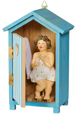 Produktbild von Ib Laursen Badehaus mit Dame (11,5x9,5x22cm)