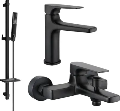 Produktbild von Mexen Lynx DQ72 Badewannenset, Schwarz - 745903DQ72-70