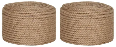 Immagine prodotto di vidaXL Corda di juta, 2 pezzi, 2 mm, 100 metri, naturale, 100% juta