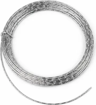 Produktbild von Aluminiumdraht Diamant-Strass-Effekt Ø 2 mm – 10 m Aludraht Dekodraht Basteldraht silber
