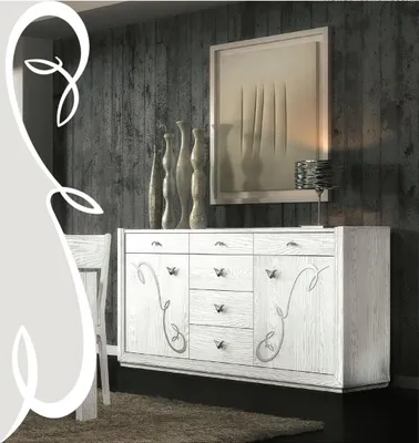 Obrázek produktu pro Komoda Dřevo Šedá 190 x 53 x 104 cm JVmoebel