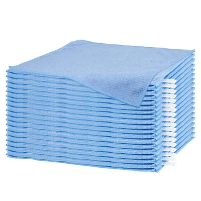 Produktbild von Intirilife 24x Mikrofasertuch in Blau - Saugstark - Reinigen ohne Kratzer, waschmaschinengeeignet