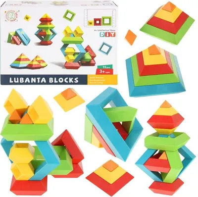 Image de Blocs de construction créatifs Lubanta Figures géométriques spatiales 15 pcs.