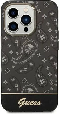Produktbild von Guess Guhcp14Lhgbnhk Iphone 14 Pro 6.1 Schwarz/Schwarzes Hardcase Bandana Paisley