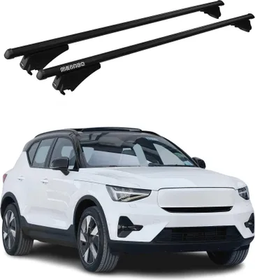 Obrázek produktu pro Základní střešní nosič Menabo pro Volvo EX40 2024-2025 75kg hliníková černá 2x
