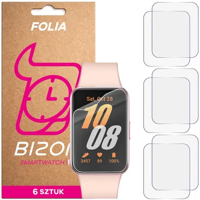Produktbild von 6x Schutzfolie für den Bildschirm für Galaxy Fit 3, Bizon Watch HydroFlex