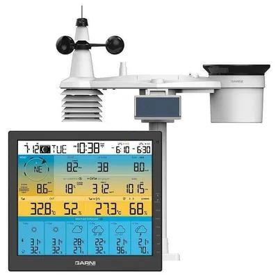 Zdjęcie produktu dla GARNI 1085 Arcus, Biały, Wiatromierz (prędkość wiatru), Barometr wewnętrzny, Wilgotnościomierz wewnętrzny, Termometr..., Barometr, Wilgotnościomierz, Opady deszczu, Termometr, UV, 0 - 50 m/s, km/h, kn, m/s, mph, 0,1 km/h