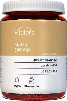 Image de Vitaler's Kudzu Root 500 mg - 60 gélules, végétalien, 2 mois de supplémentation Sans conservateurs, composition pure