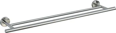 Produktbild von WENKO Handtuch Halter Stange Duo Bosio 60 cm Edelstahl Badetuch Dusche WC Bad