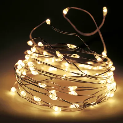 Produktbild von Łańcuch świetlny LED na baterie ciepły biały na zewnątrz 40 diod LED