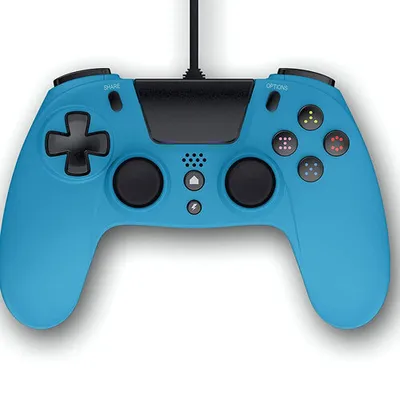 Obrázek produktu pro Gioteck VX-4, Gamepad, PlayStation 4, Směrový kříž, Analogový/digitální, Kabel, Modrá