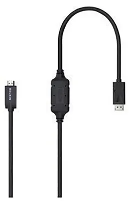 Produktbild von Belkin F2CD001B06-E, 1,8 m, DisplayPort, HDMI, Schwarz, Männlich/Männlich