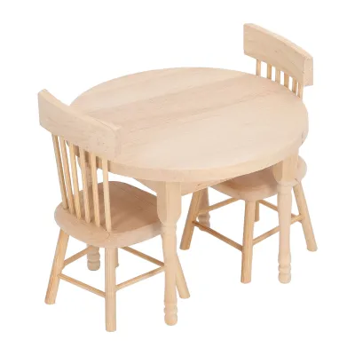 Zdjęcie produktu dla Zestaw jadalny dla lalek, model krzesła stołowego, zestaw krzeseł stołowych dla lalek, miniaturowy zestaw jadalny, akcesoria do stołu dla lalek, krzesło stołowe dla lalek