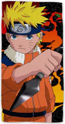 Produktbild von Naruto Baumwolle Strandtuch Frottee Badetuch mit Premium Druck, 70x140 cm