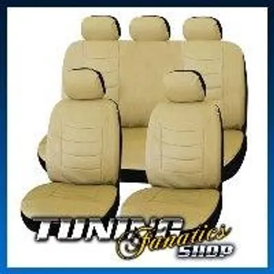 Produktbild von Sitzbezug Auto Sitzbezüge Bezug Beige für viele Fahrzeuge Premium Kunstleder