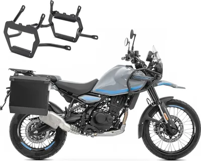 Zdjęcie produktu dla Zestaw walizek aluminiowych + bagażnik pasujący do Royal Enfield Himalayan 450 2