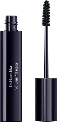 A black mascara tube and wand are shown against a white background.