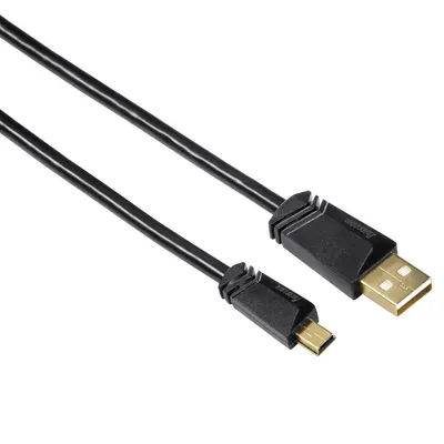 Produktbild von Hama 00125209, 3 m, Mini-USB B, USB A, USB 2.0, 0,48 Gbit/s, Schwarz