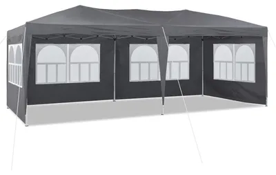 Productafbeelding van Voortent - Partytent - Tuinkamer - Paviljoen - Gazebo - 3x6 Meter - UV-Bescherming - Roestvrij Stalen Frame