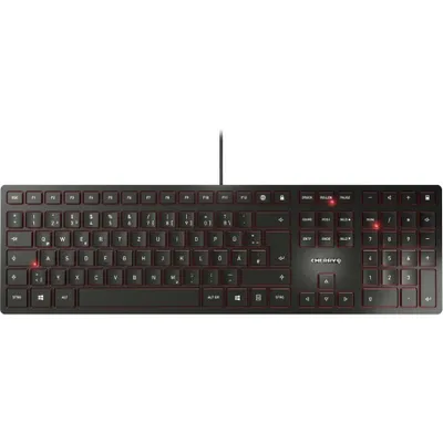 Produktbild von CHERRY KC 6000 SLIM, Volle Größe (100%), Kabelgebunden, USB, Scherenschalter, QWERTY, Schwarz