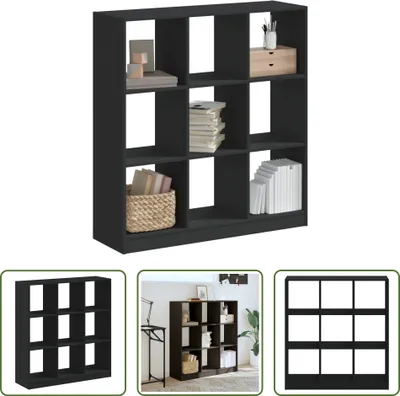 Produktbild von The Living Store Bücherregal Schwarz 102x32x108 cm Holzwerkstoff