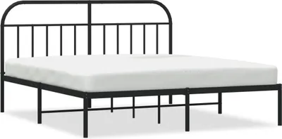 Immagine prodotto di vidaXL Struttura letto con testiera in metallo nero 180x200 cm