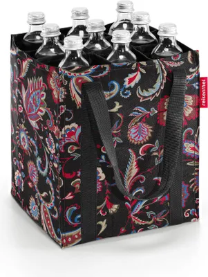 Produktbild von reisenthel bottlebag, Flaschenkorb für 9 Flaschen, Tragetasche, Paisley Black, ZJ7064