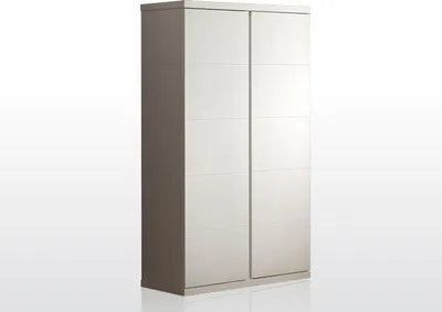Produktbild von Kleiderschrank Lara 2-trg MDF Weiß 110x57 cm