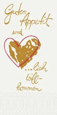 Immagine prodotto di Duni Serv. Cuore Welcome 40x40cm 2ply 300 pezzi