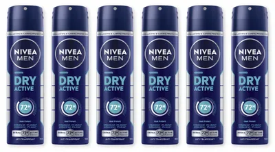 Produktbild von NIVEA MEN Deodorant Men Dry Active Deo Spray 6 x 150ml