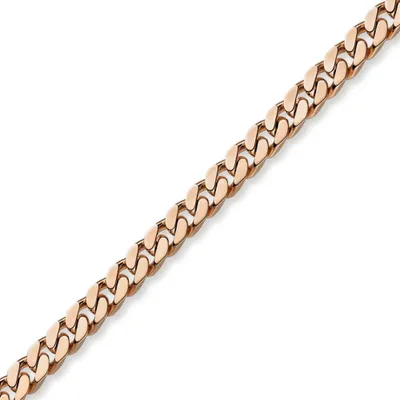 Produktbild von 8mm Armband Armkette Panzerarmband aus 750 Gold Rotgold 21cm Herren