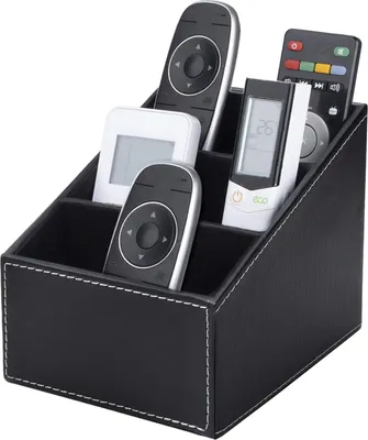 Produktbild von Fernbedienung Halter Organizer mit 3 Taschen mit Wildleder Futter