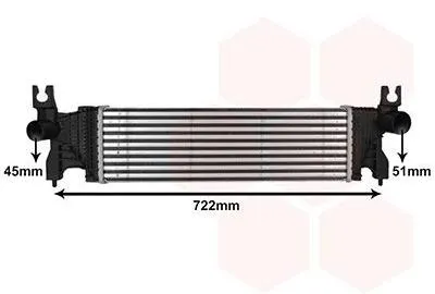 Produktbild von VAN WEZEL 52014706 Ladeluftkühler LLK für SUZUKI VITARA (LY) Turbo Intercooler