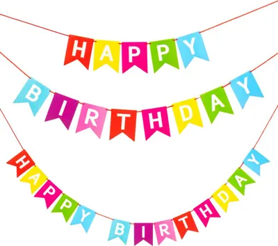 Produktbild von Oblique Unique Happy Birthday Girlande Wimpel Banner 2,2m Geburtstag Party Deko -bunt