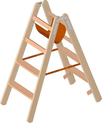 Produktbild von Layher Holzstehleiter mit Stufen 1020, 1020004