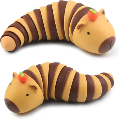 Productafbeelding van Fidget-capibara-speelgoed voor volwassenen - Set van 2 - 3D-scharnieren - Caterpillar sensorische stressverlichting