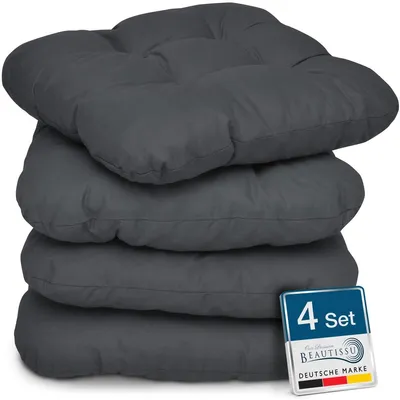 Immagine prodotto di Cuscino per sedia - Cuscino per seduta - 40 x 40 cm - Set da 4 - Interno ed esterno