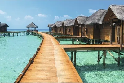 Produktbild von Papermoon VLIES Fototapete, Digitaldruck,  Wasserbungalows (386)