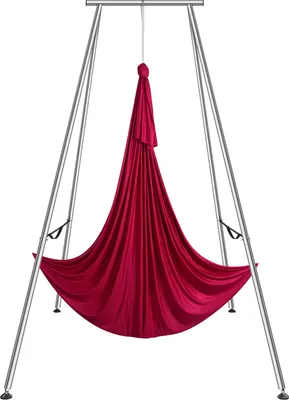 Produktbild von VEVOR Aerial Yoga Hängematte mit Yogarahmen 6 x 2,6 m, Rot Yoga Swing Air Fliegen, Yoga-Schaukel Hammock Swing 250 kg Max. Tragfähigkeit, inkl. Yoga-Socken & Fußpolster, Anti-Gravity-Übungen