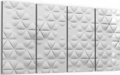 Produktbild von DEQORI Glasbild Echtglas 4x30x60 cm 'Geometrische Harmonie' Wandbilder XXL groß