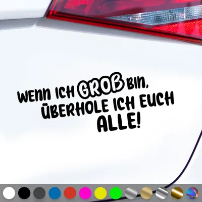 Produktbild von PantherPixel Wenn Ich Groß Bin Aufkleber Überhole Ich Euch Alle Sticker Auto Geschenkidee Farbe Schwarz